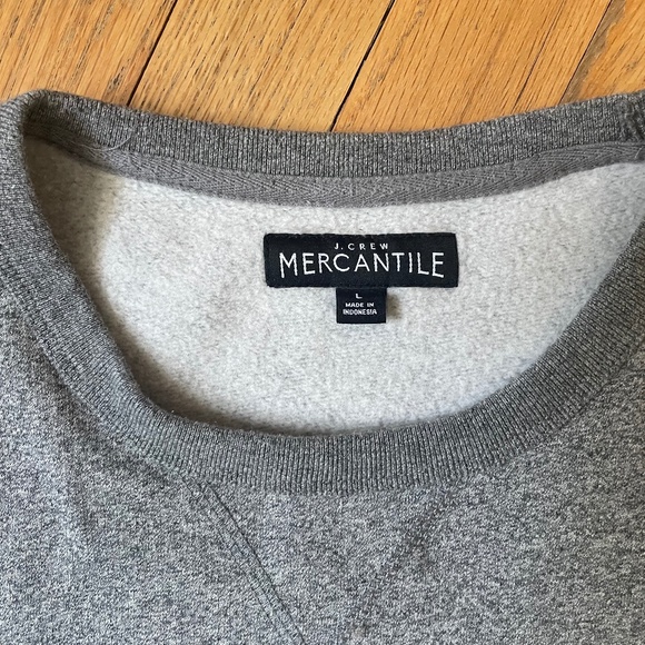 J.Crew Factory Men’s L Grey Crewneck Sweatshirt - Picture 3 of 5